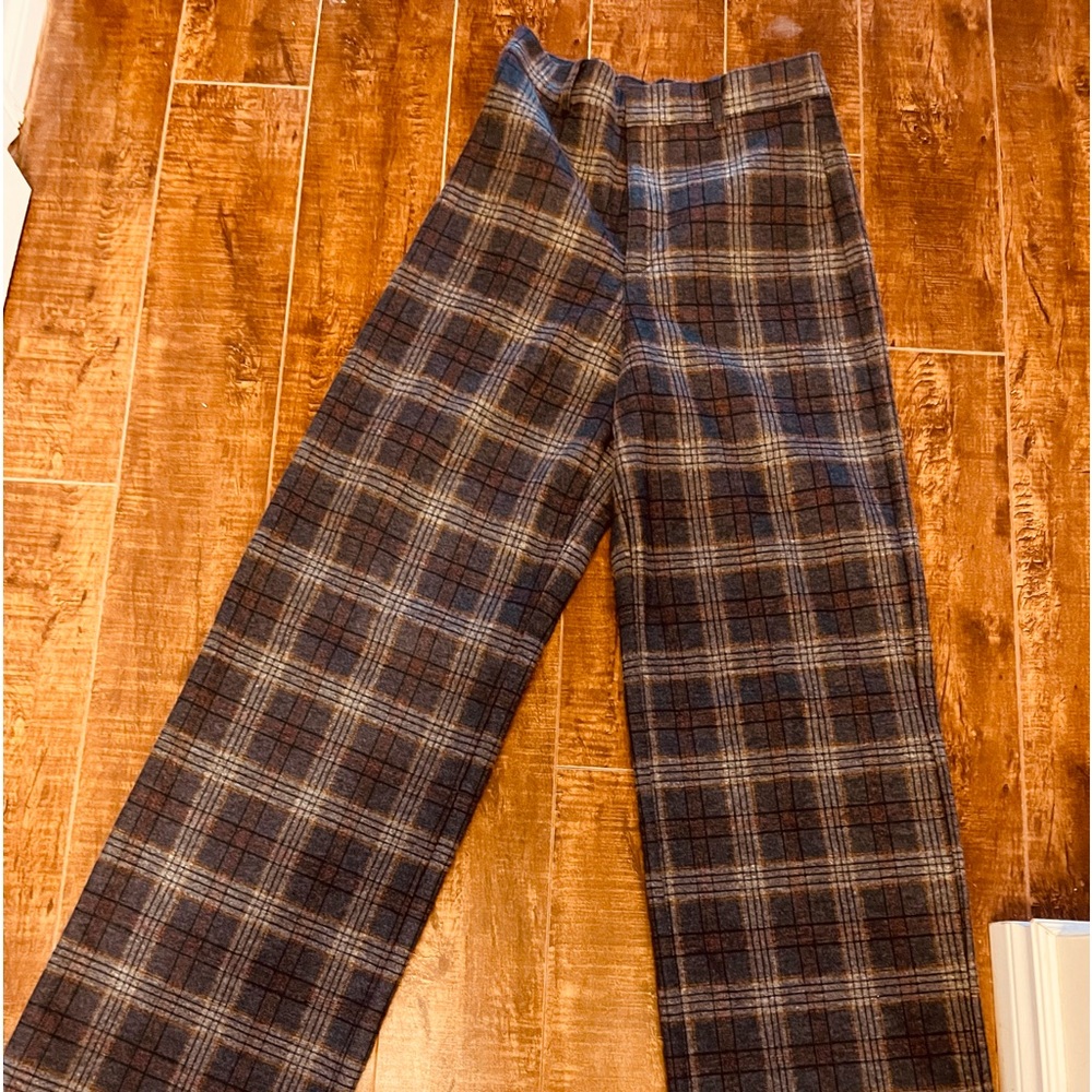 Plaid “feels like” wool slacks